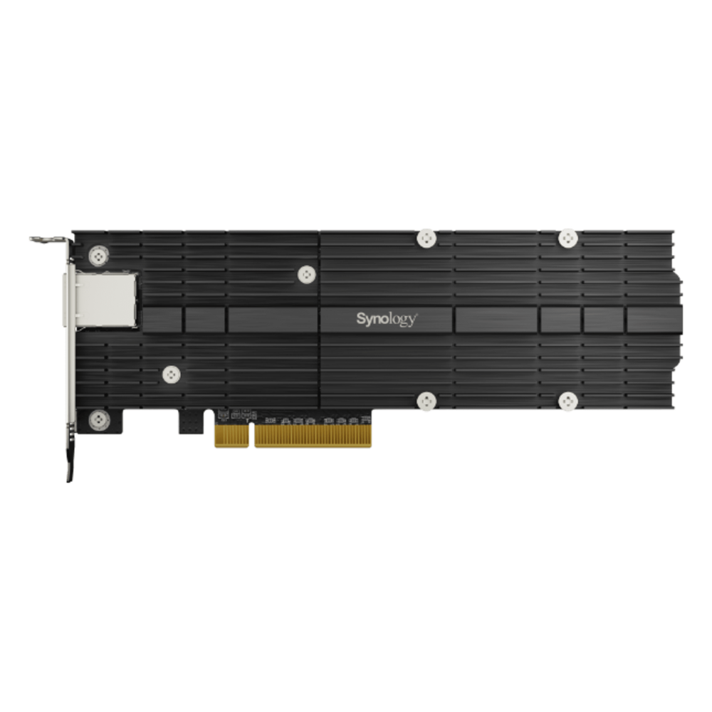Adaptador Combinado SSD M.2 y 10 GbE | PCIe 3.0 x8 | 2 Ranuras NVMe M.2 22110/2280 | Puerto 10GBASE-T RJ45 | Autonegociación 10/5/2,5/1 Gbps | Compatible con SSD NVMe SNV3000.