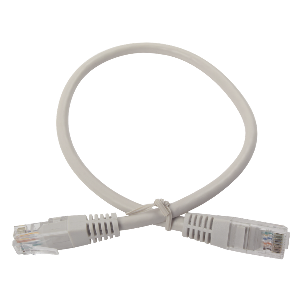 Cable de Parcheo UTP Cruzado Cat6 0.4 Metros (1.31 Pies) - Gris
