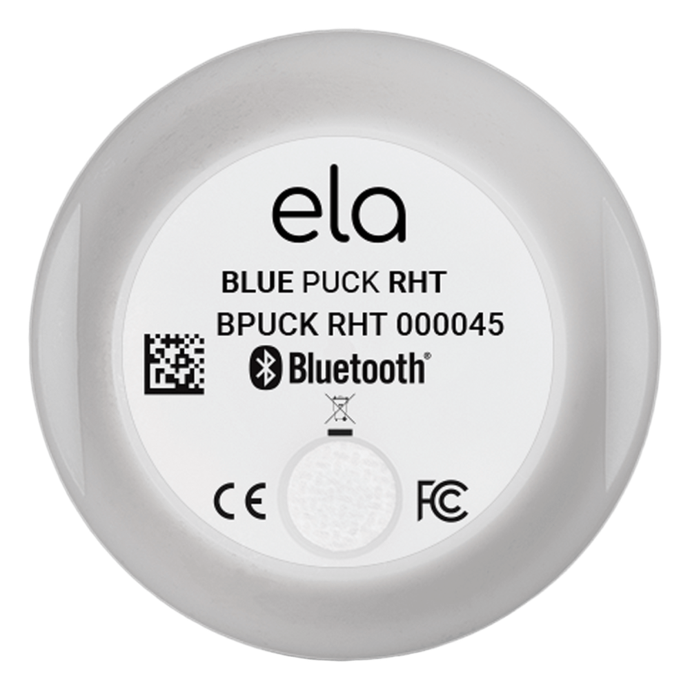 Sensor BLE de Temperatura y Humedad BLUEPUCK RHT — IP65, Alcance 500m, Batería 18 Años, Compatible Teltonika/Ruptela/TopFly
