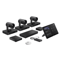 Sistema de Videoconferencia MVC-S98-C5U-004 de Yealink diseñado para Salas Extra Grandes con Triple Cámara Inteligente y Funciones Avanzadas de IA