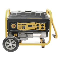 Generador a Gasolina / Planta de Emergencia 3kW (7HP), 110Vca, Encendido de Jalón, Jaula con Ruedas para Fácil Traslado