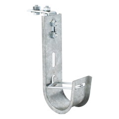Soporte (Gancho) tipo J-Hook, hasta 28 cables Cat6, ideal para soportar cableado en los espacios de manipulación al aire, Para instalación en interior
