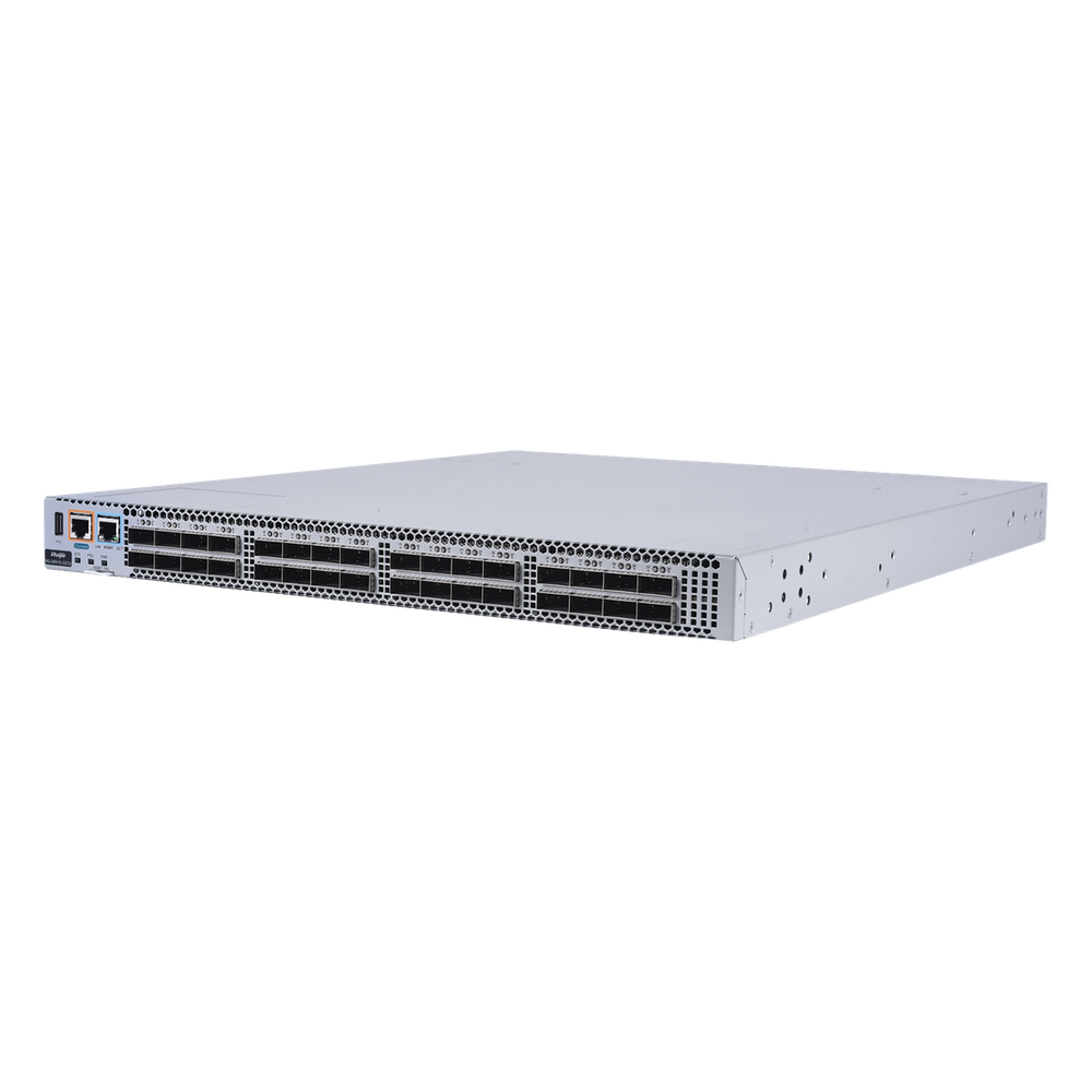 Switch Data Center 100GE / 32 Puertos QSFP28 100G / 6.4 Tbps 2030 Mpps / VXLAN EVPN Spine-Leaf L3 / RDMA PFC ECN Lossless Ethernet / BGP OSPF MLAG 1 RU Hot-Swap