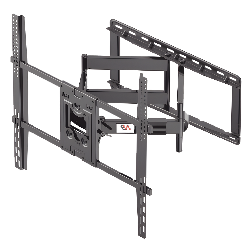 Montaje de Pared Universal Giratorio SP5-NB / Pantallas de 75" a 110" / VESA 400x400 a 800x600 mm / Carga 90.9 kg (200 lbs) / Inclinación +10° a -5° / Rotación 45° / Distancia de Pared 7.2 a 70 cm / Acero