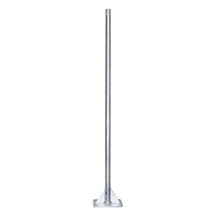 Mástil de 2 metros de 2" Diámetro, con Opresor, Base Soldada . Galvanizado por Inmersión en Caliente.