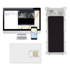 KIT Dispositivo de Seguimiento de Activos / Protección IP67 /  Recargable Li 9600 mAh / LTE Cat-M1/NB-IoT / Tamaño Compacto / Funciona con Energía Solar / + EPCOMGPSCODE + SIM500MB2Y