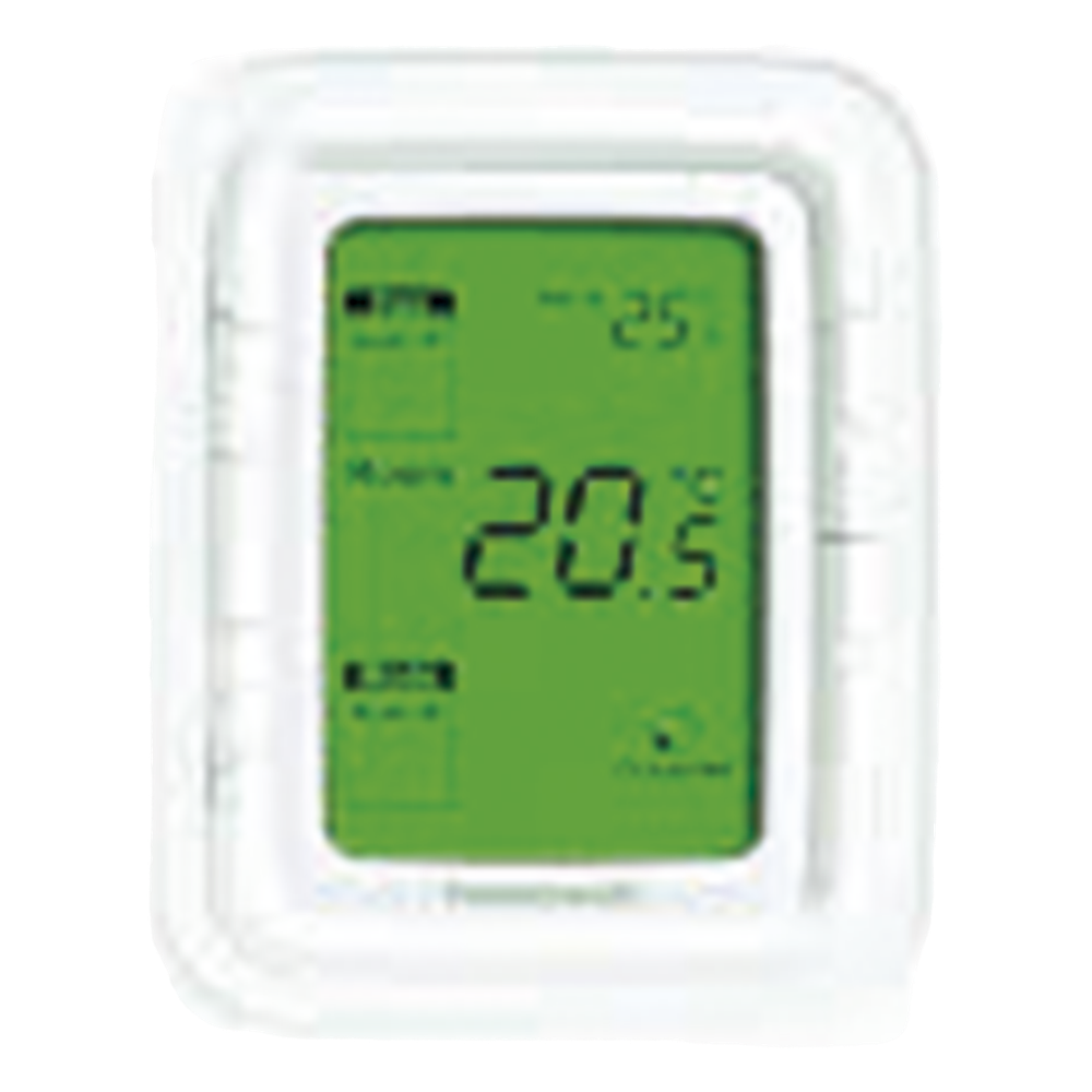 Termostato digital vertical para fan and coil de 2 y 4 tubos, control de ventilador de 3 velocidades, 120 VCA, pantalla LCD con luz de fondo verde