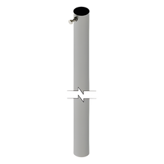 Mástil de 3 metros, 1-1/4" Diam. (Requiere accesorios de Instalación).