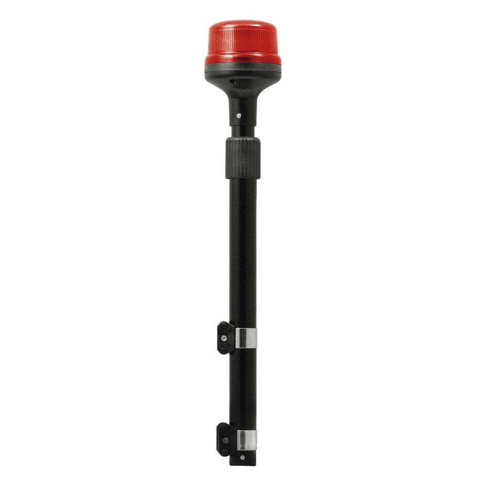 Luz Telescopica para Motocicletas de 8 LED, Rojo, Lente Rojo, SAE