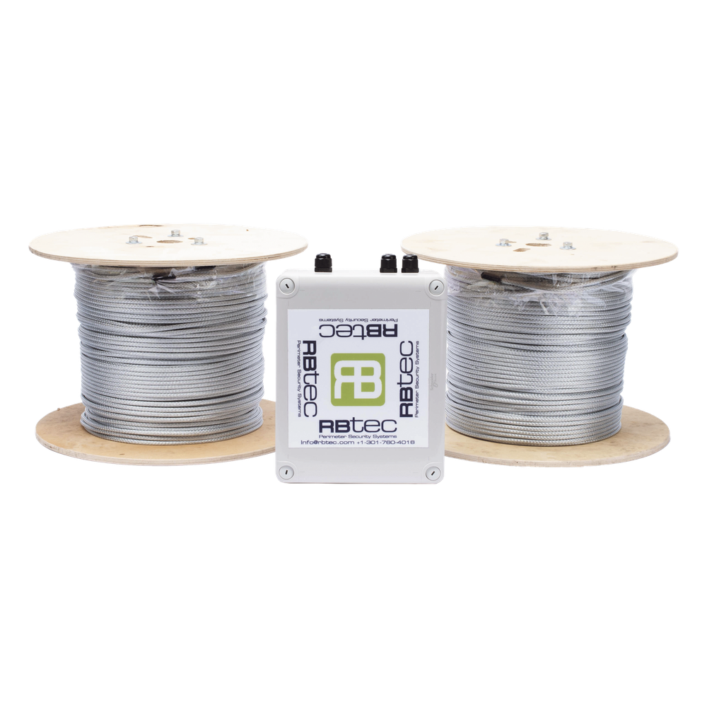 Cable Sensor Perimetral IRONCLAD / 610 m (2,000 ft) / 2 Zonas / Cerca Ciclónica / Sin Falsas Alarmas por Viento / Tarjeta LPU400 / Calibración por Software