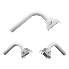 Montaje universal flexible para instalación en poste o pared, compatible con equipos Ubiquiti, Mimosa, Cambium y Altai