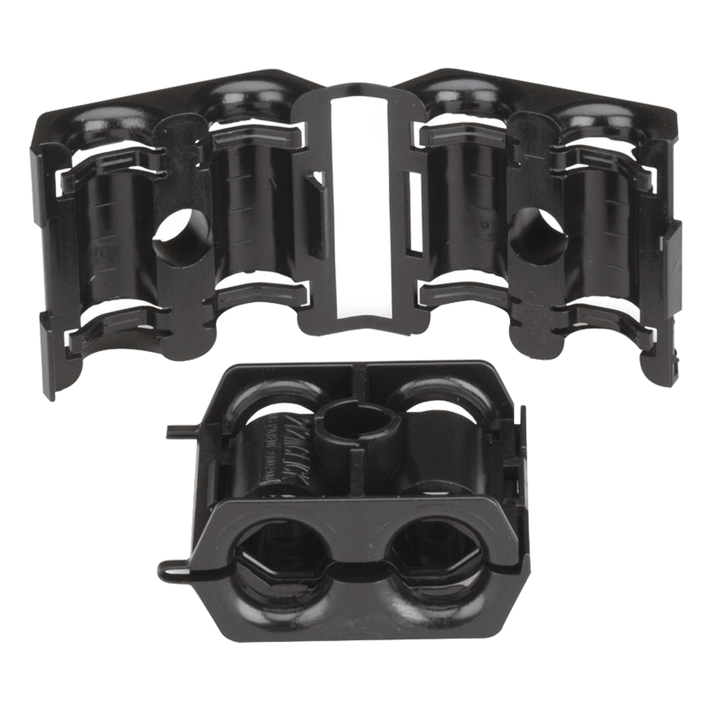 Sujetador Doble de Plástico para Cable con Diámetro de 6 a 8 mm (0.24 a 0.31 Pulgadas). Paquete de 10 Piezas