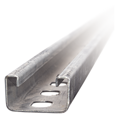 Unicanal perforado 4x2, 3000 mm, con acabado Electro Zinc