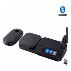 Auriculares mono Yealink BH71 Workstation Pro con pantalla táctil de 3" y estuche de carga portátil/Bluetooth 5.3/Cancelación de ruido con 4 micrófonos/Hub USB/Carga inalámbrica para dispositivos móviles