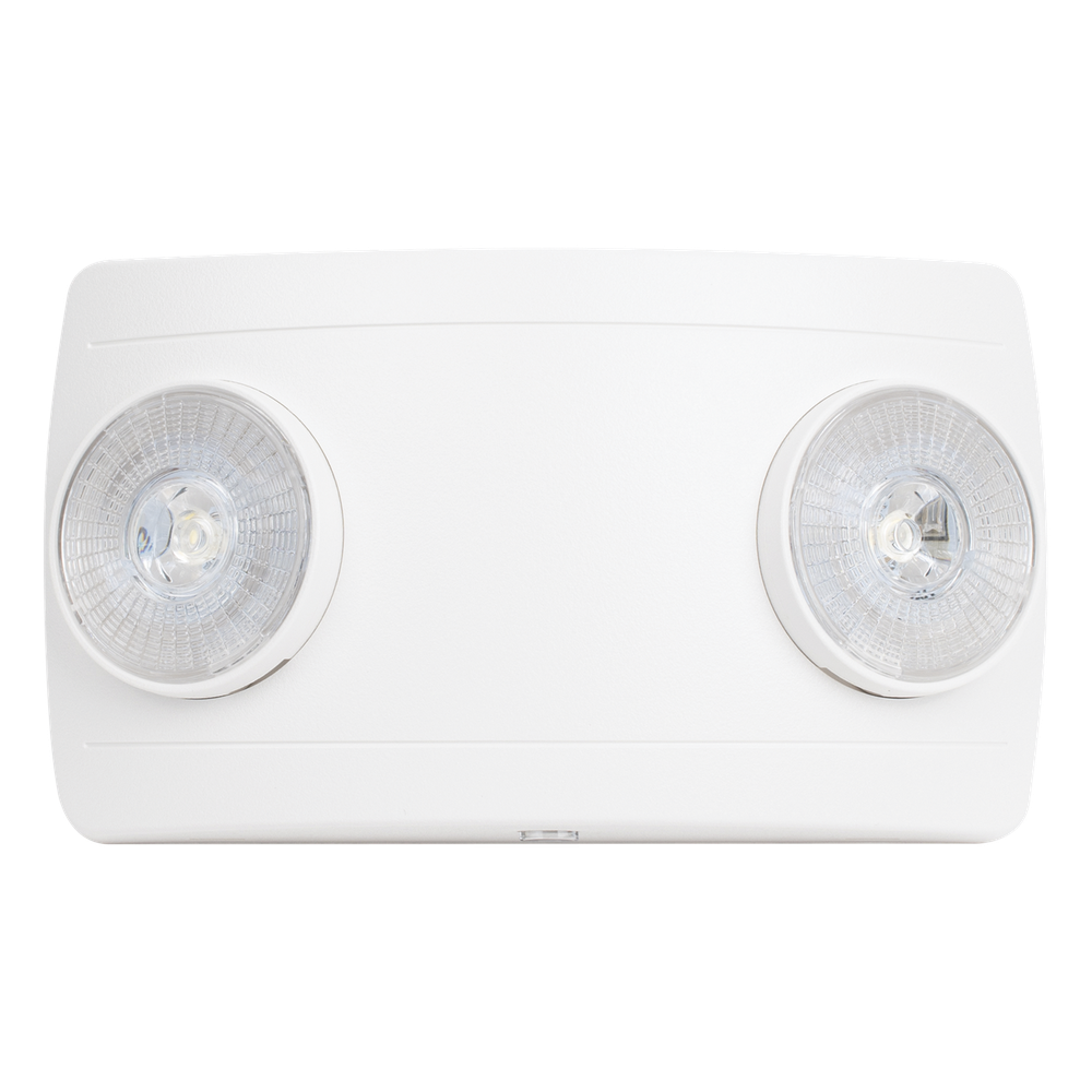 Luz de Emergencia LED / Doble LED 1W 150 lúmenes / Batería Ni-Cd 3.6V 900mAh / 90 min Autonomía / Voltaje Universal 127-240 VAC / UL 5VA / Blanco