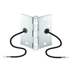 Bisagra de Transferencia Eléctrica SD-H412 / 12-24 VAC/VDC / 4 Hilos 28AWG / Acero Resistente a Vandalismo / Transferencia de Energía y Datos / Reemplazo de Bisagra Estándar