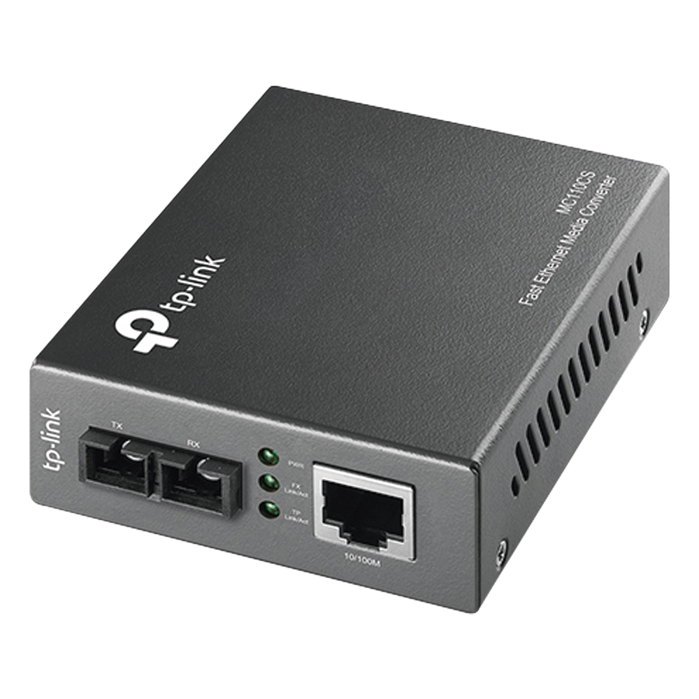 Convertidor Fibra Óptica Monomodo /  1 Puerto RJ45 10/100 Mbps / Puerto Fibra Óptica SC 100 Mbps / Hasta 20 kilometros / Plug and Play