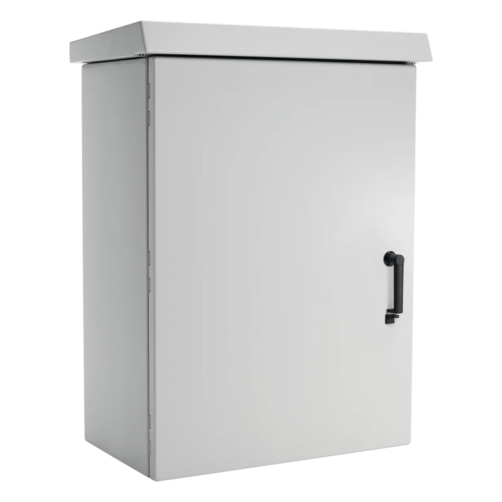 Gabinete Para Exterior OSP ComLine de 18 UR, 700 mm de Ancho, 600 mm de Profundidad De Aluminio, Color Gris Claro Con Protección NEMA 4/12/4X/3/3R; IP66