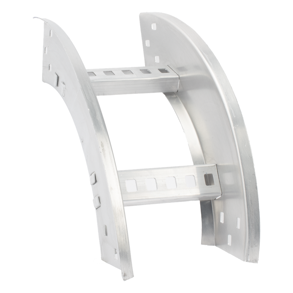 Curva Vertical Exterior de Aluminio de 90° Perfil Z / Peralte 3 1/4" / Ancho 6" / Radio 8" / Incluye Tornillería