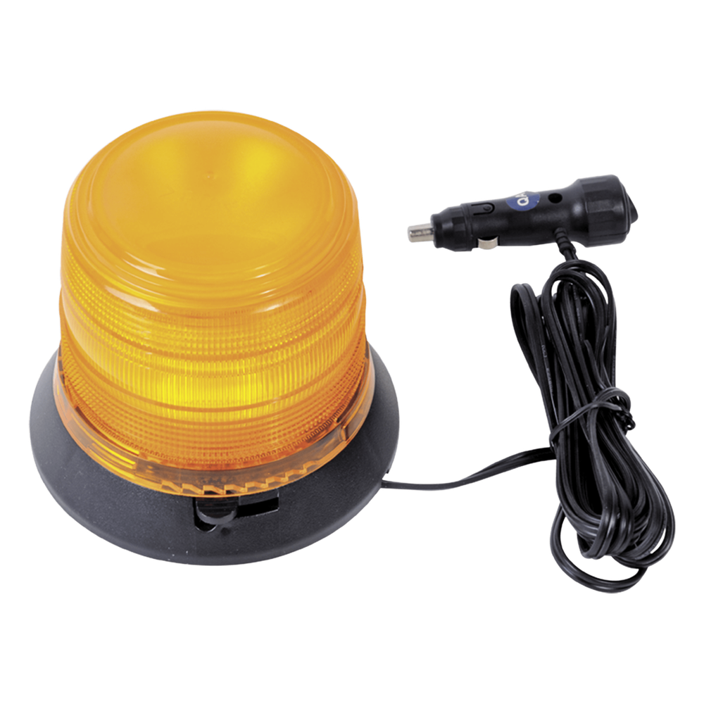 Burbuja Brillante de 6 LEDs, Color Ámbar con Montaje Magnético