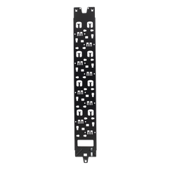 Panel Administrador de Cables Vertical para Gabinete FlexFusion™ de 45RU, Acepta Anillos en D, Anillos S1DR, S2DR y L; S1LR, S2LR, Color Negro