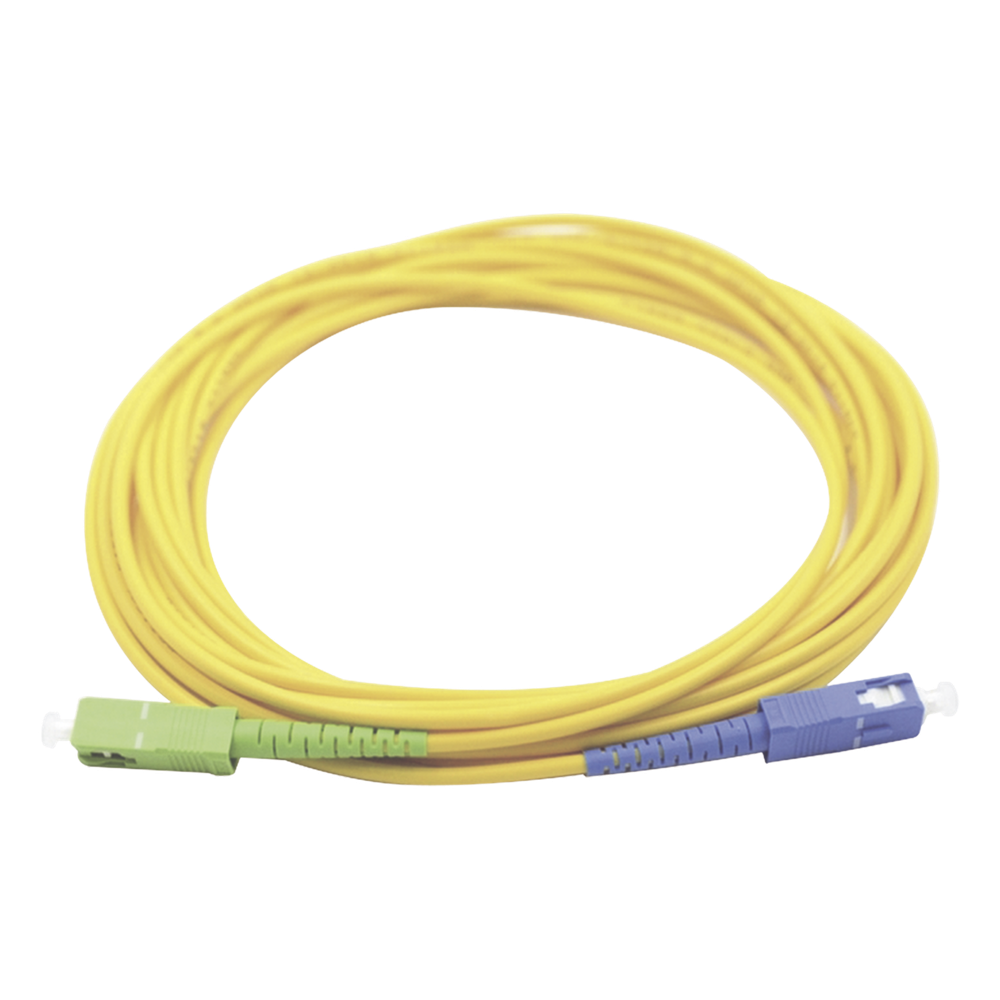 Jumper de Fibra Óptica Monomodo SC/UPC-SC/APC Simplex, Color Amarillo 3 Metros (9.84 Pies)