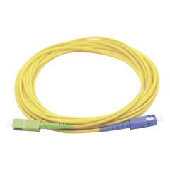Jumper de Fibra Óptica Monomodo SC/UPC-SC/APC Simplex, Color Amarillo 3 Metros (9.84 Pies)