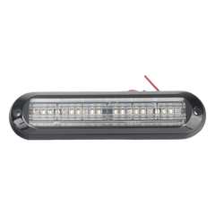 Luz Auxiliar Ultra Brillante  IP67 de 18 LEDs, Color Rojo/Azul/Ambar, con mica transparente y bisel negro