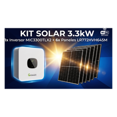 Kit Solar Interconexion  / 3kW  220Vca / Inversor GROWATT/ Montaje Incluido