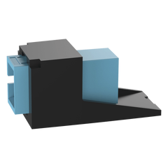 Módulo Acoplador SC Simplex, para Fibra Óptica Multimodo OM3/OM4, Tipo Mini-Com, Color Aqua