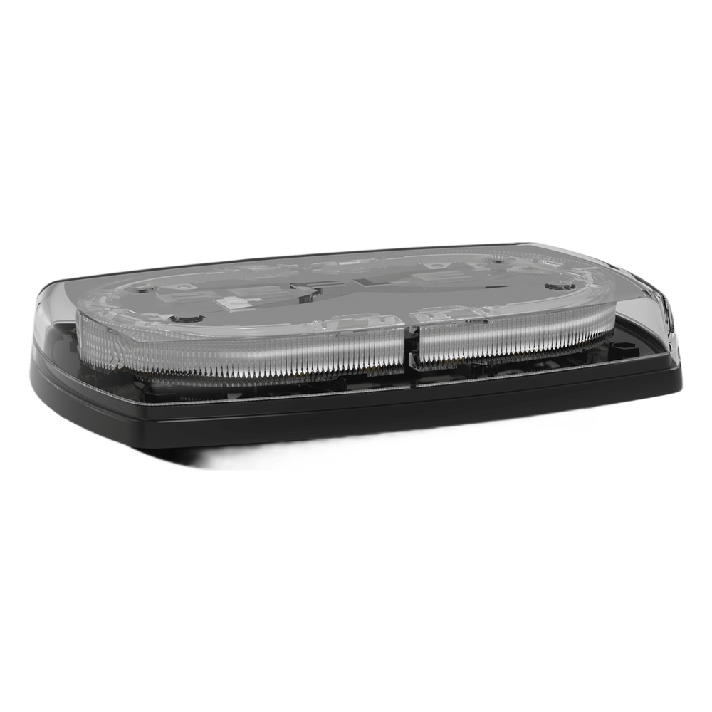 Mini torreta de 48 LED 10 Pulgadas, Ambar/Claro, Lente Transparente, Montaje Con Iman Y Conexion Para Encendedor De Vehiculo
