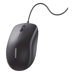 Mouse Óptico USB | Cable USB de 1.5 metros | 3 Botones | 1200DPI | Diseño Ergonómico | Silencioso | Color Negro | Windows / MacOS / Linux / Chrome y otros | También Compatible con  DVR / NVR.