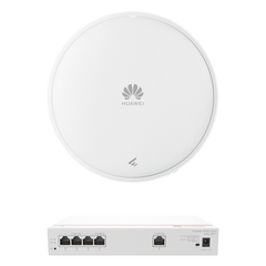 Kit de Router Multi-Servicio / 1 puerto 10/100/1000 Mbps(WAN) / 4 puertos 10/100/1000 Mbps(LAN) PoE / 50W + Punto de Acceso Wi-Fi 7 / 3.57 Gbps / MU-MIMO 2x2 (2.4GH y 5GHz) / Smart Antenna más cobertura / Instalación en techo y pared
