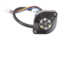 Estrobo Oculto de 6 LED, Azul, Lente Transparente, Bisel Negro