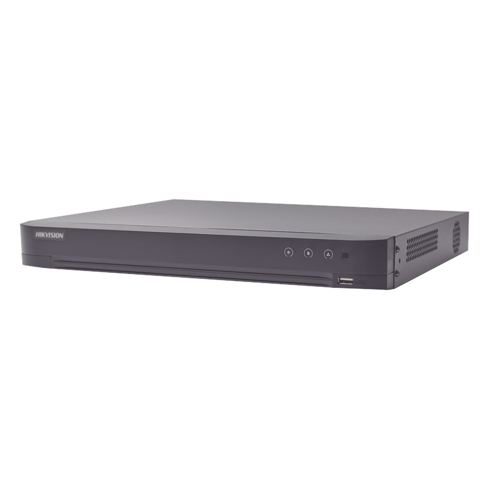 DVR 4 Canales TURBOHD + 4 Canales IP / 8 Megapixel (4K) / Audio de dos Vías / ACUSENSE / Reconocimiento Facial / 1 Bahía de Disco Duro / Alarmas I/O / Salida de Video en 2K / H.265+