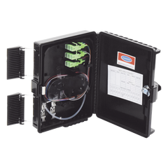 Cierre de Empalme para 24 Fusiones de Fibra Óptica, Interior/Exterior, con 8 Acopladores SC/APC y Splitter 1x8 SC/APC Incluido, IP65