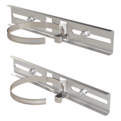 Montaje de Metal Galvanizado para Poste Universal para Gabinetes de Ancho Hasta 30 cm.