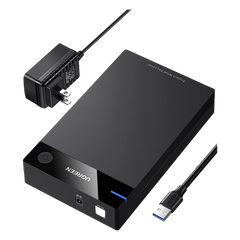 Carcasa de Disco Duro para  3.5" y  2.5" (Enclosure) | Con Cable USB 3.0 | Para HDD 3.5" / SSD 2.5" | SATA I/II/III | UASP | Hasta 16 TB | Compatible con Windows, Linux, Mac OS | No Requiere Controlador | Cable 1m | Incluye Adaptador d