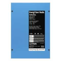 Controlador de iluminación Energi Savr Node con Softswitch, 4 zonas de conmutación de 16 A por canal, 120-277 V, montaje en superficie, para sistemas QS