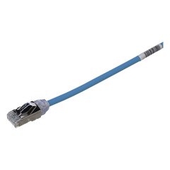 Patch Cord Cat6A, Diametro Reducido 28 AWG, Blindado S/FTP, CM/LS0H, 3 Metros, Color Azul