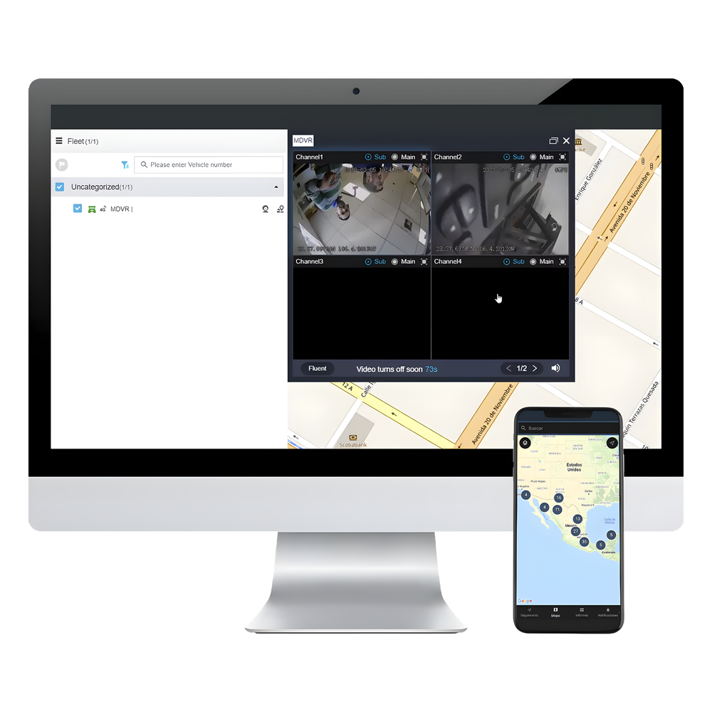 Plataforma Avanzada para Logística, Rastreo GPS, VIDEO Móvil y IoT / Anualidad (Licencia para 1 localizador GPS/DVR Móvil)