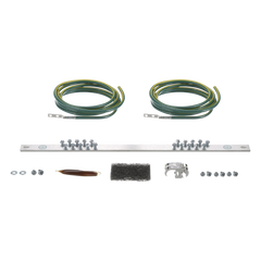 Kit de Puesta a Tierra con dos Jumpers 6 AWG y Barra de Conexiones de 20 Orificios, para Rack de 19in