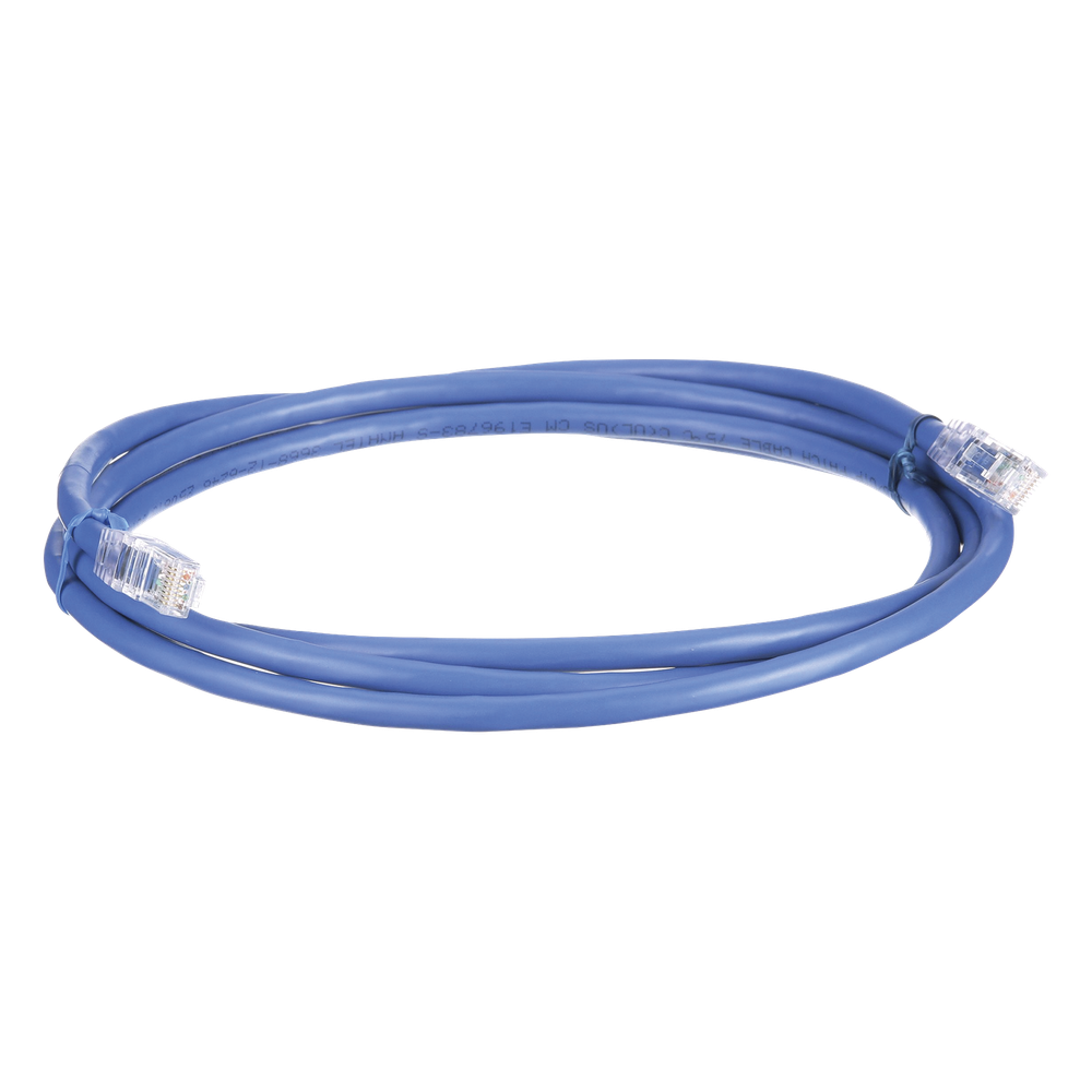 Cable de Parcheo UTP, Cat6A, 24 AWG, CM, Color Azul, 10.67 Metros (35 Pies)