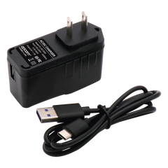 Adaptador de pared de 5 Vcc, @ 3 A con micro-USB tipo C