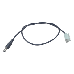 Cable con Conector Macho (Pigtail) | Forro Negro | Terminal Blanca | Alimentación para Vcc con Puntas Libres | Polarizado | Largo 22 cm ( 8.66 Pulgadas)  | Calibre 22AWG.