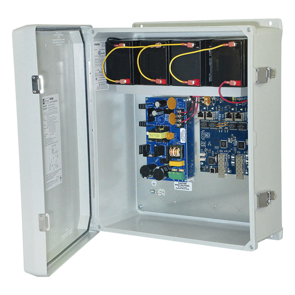Switch PoE de 4 Puertos para Exterior con Respaldo de Batería