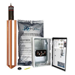 Kit de puesta a tierra de 45 A con Electrodo, Filtro, Acoplador y Compuesto H2Ohm.
