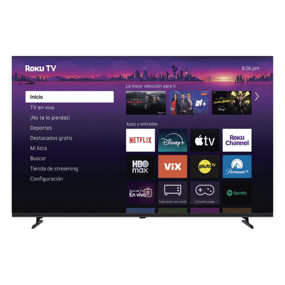 ROKU SmartTV QLED 50 Pulgadas / Resolucion 4K UHD / Dolby Audio / 3 puertos HDMI / WiFi / VESA 200x200 mm