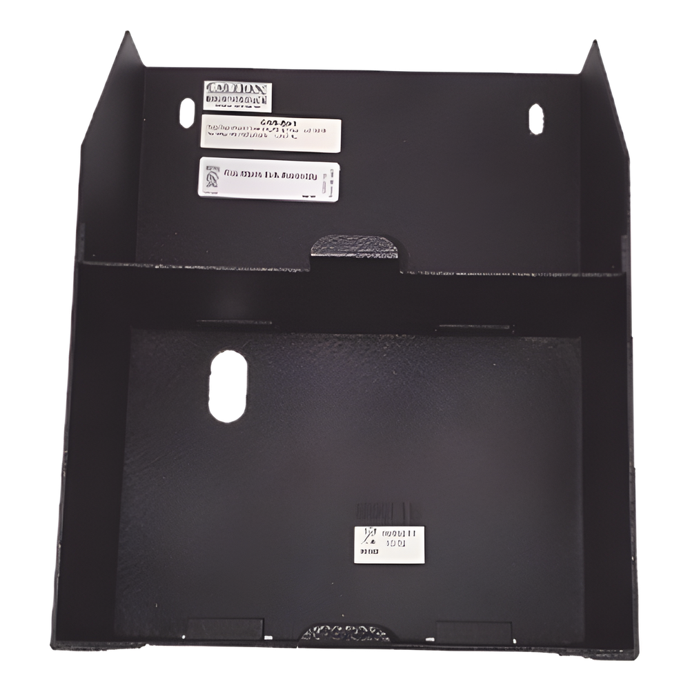 Chasis auxiliar para dos baterías de 12 Ah / montaje lateral en amplificadores serie DAA2 de NOTIFIER / negro