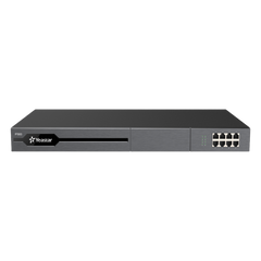 Conmutador IP PBX Enterprise Modular / 100 Extensiones Expansible a 200 / 30 Llamadas Simultáneas Expansible a 60 / Soporte E1/T1/PRI / Hasta 8 Puertos FXO/FXS / Call Center Avanzado / Omnicanal con IA